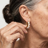 Lucie| Boucles d'oreilles créoles en perles