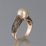 Haydée | Bague en Or avec Perle Vintage Intemporelle
