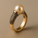 Haydée | Bague en Or avec Perle Vintage Intemporelle